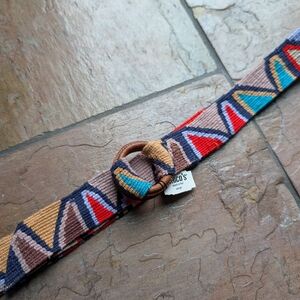 nwt vintage CHICO'S Y2K era woven guatemalan belt M L XL